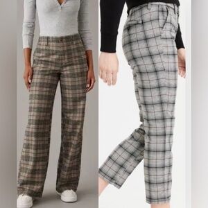 2 Plaid AEO Tall Trousers